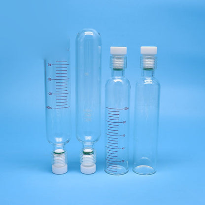 Borosilicate glass pressure reaction tube with PTFE screw plug