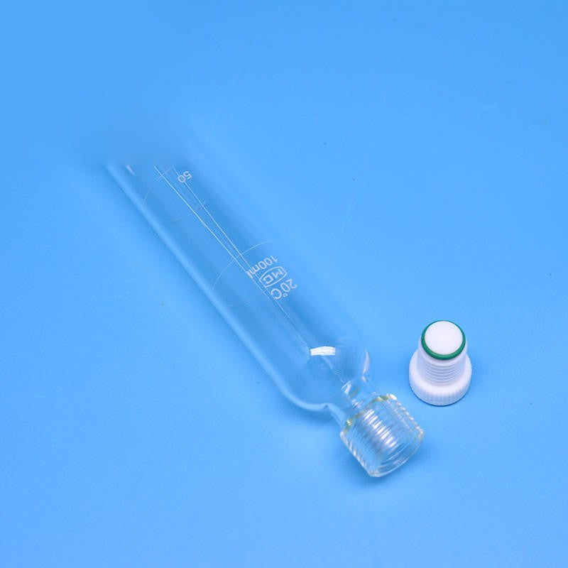 Pressure reaction tube with PTFE screw plug