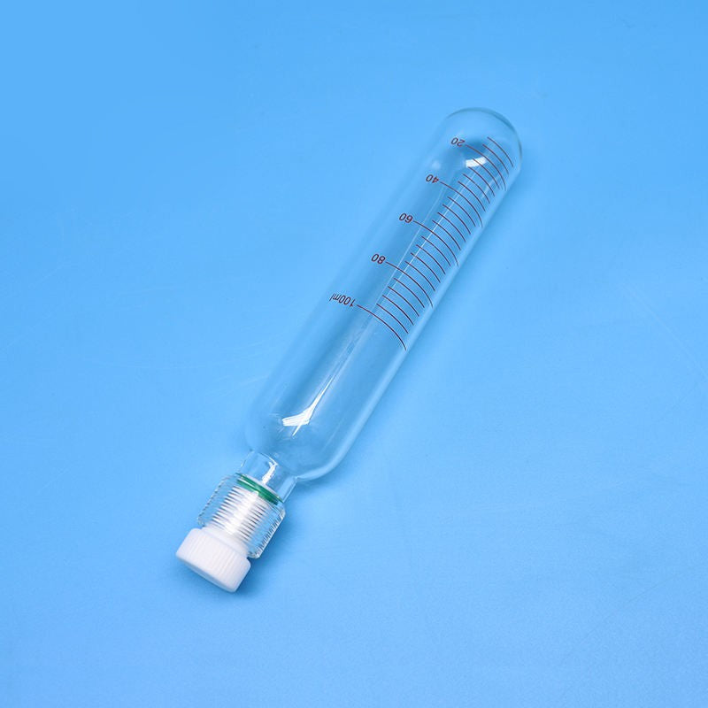 Pressure reaction tube with PTFE screw plug