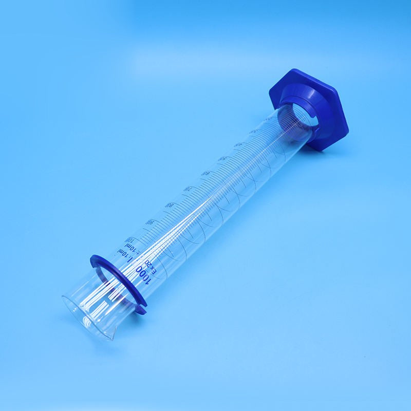Borosilicate glass graduated measuring cylinder with plastic base