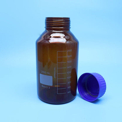 2000 ml brown borosilicate glass chemical reagent bottle