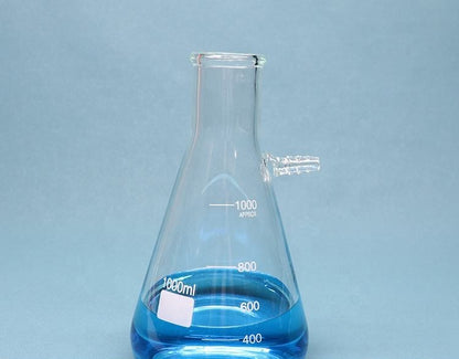 Erlenmeyer filter flask with upper side tubulation