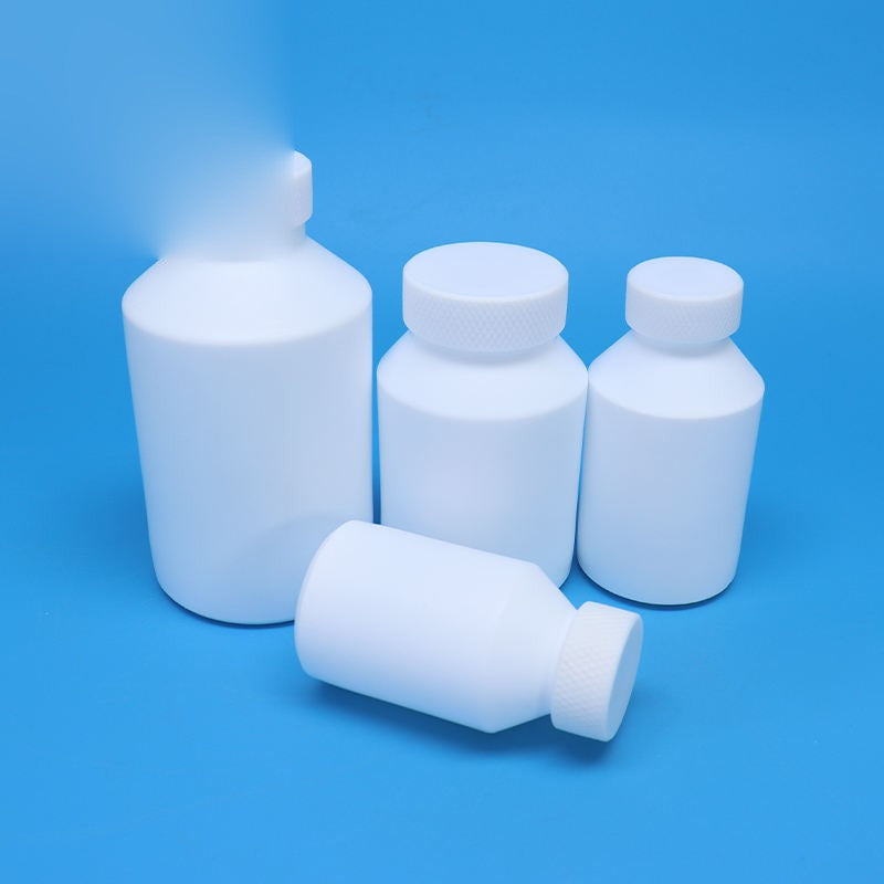 Laboratory-grade PTFE reagent bottles