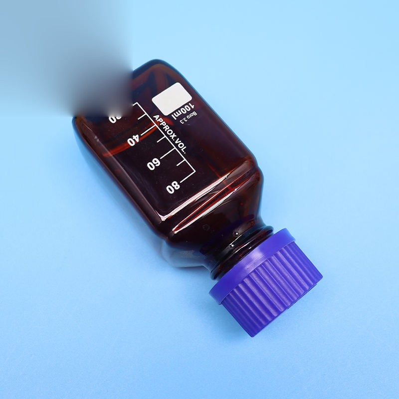Square GL45 glass reagent bottle