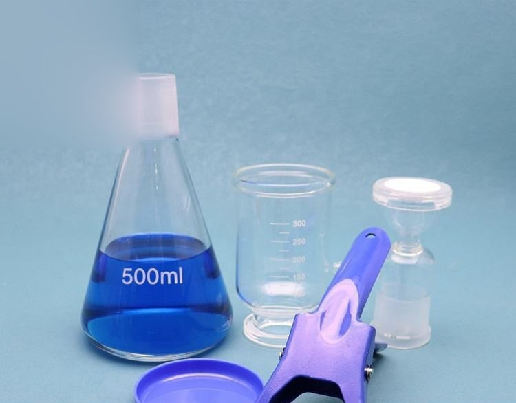 Glass Complete vacuum/solvent filtration apparatus system ; stated ratings: max working temperature 200C