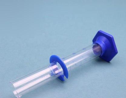 Borosilicate glass measuring cylinder with plastic hexagonal base and bumper guard