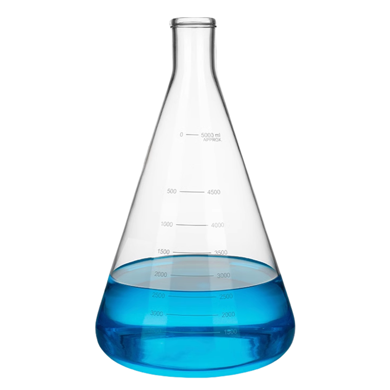 Borosilicate Glass Erlenmeyer Flask, Long Narrow Neck