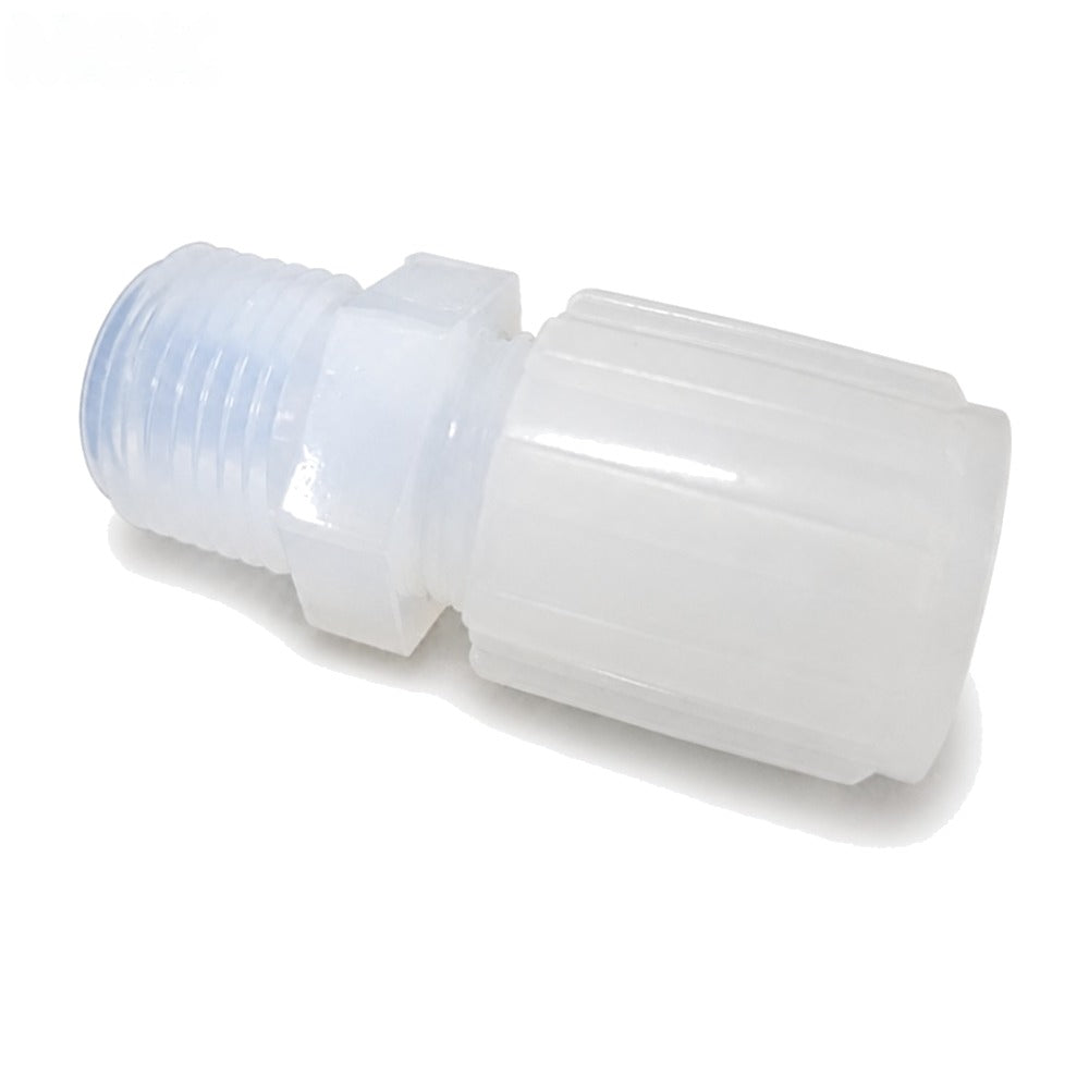 PFA Flared Straight Connector with Male NPT Thread