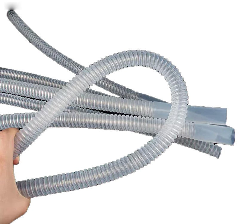 Flexible PFA corrugated / bellows pipe
