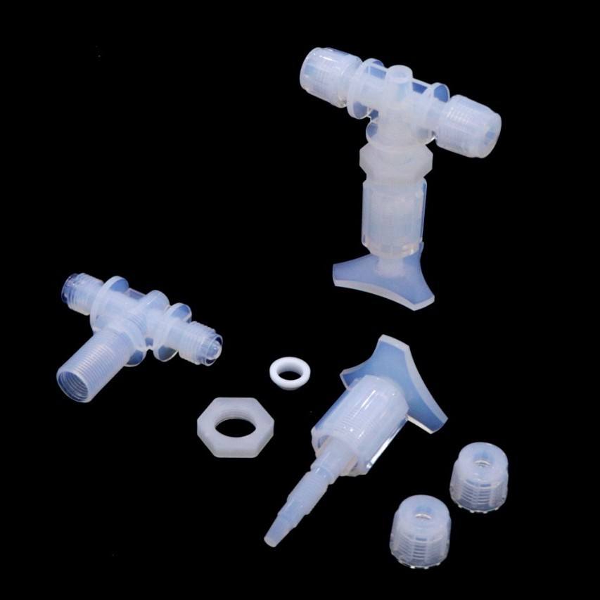 PFA Needle Valve, 2-Way, Straight-Through & Right-Angle