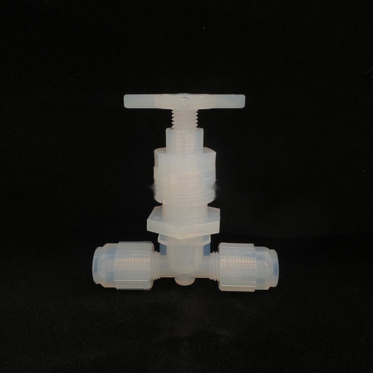 PFA Manual Needle Valve with T-Handle (Flare)