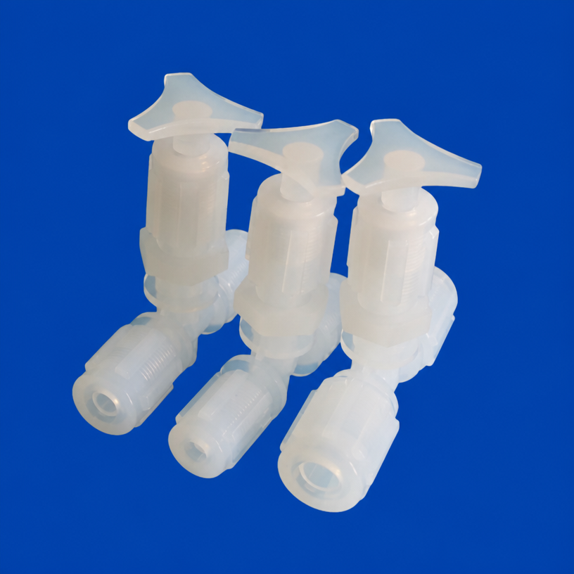 PFA Needle Valve, Manual T-Handle