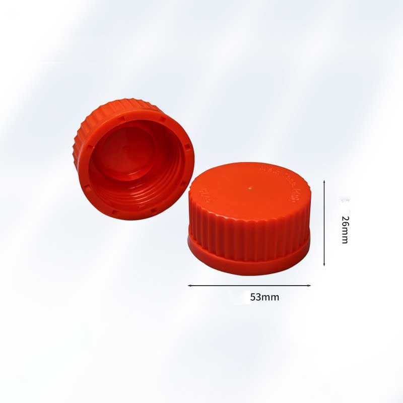PP GL45 Screw Solid Cap with Grip Tabs, Pack of 10