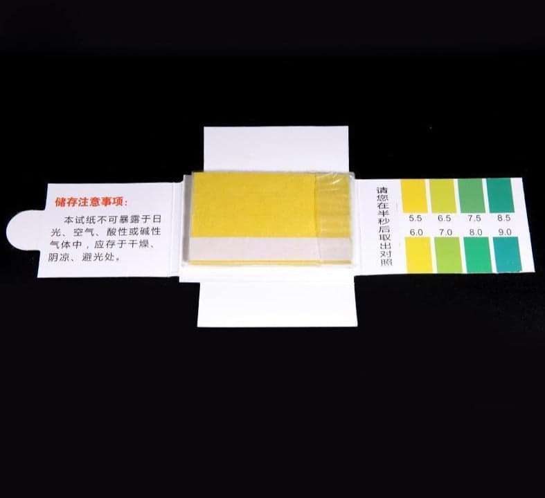 pH indicator papers, measuring range 5.5 to 9.0