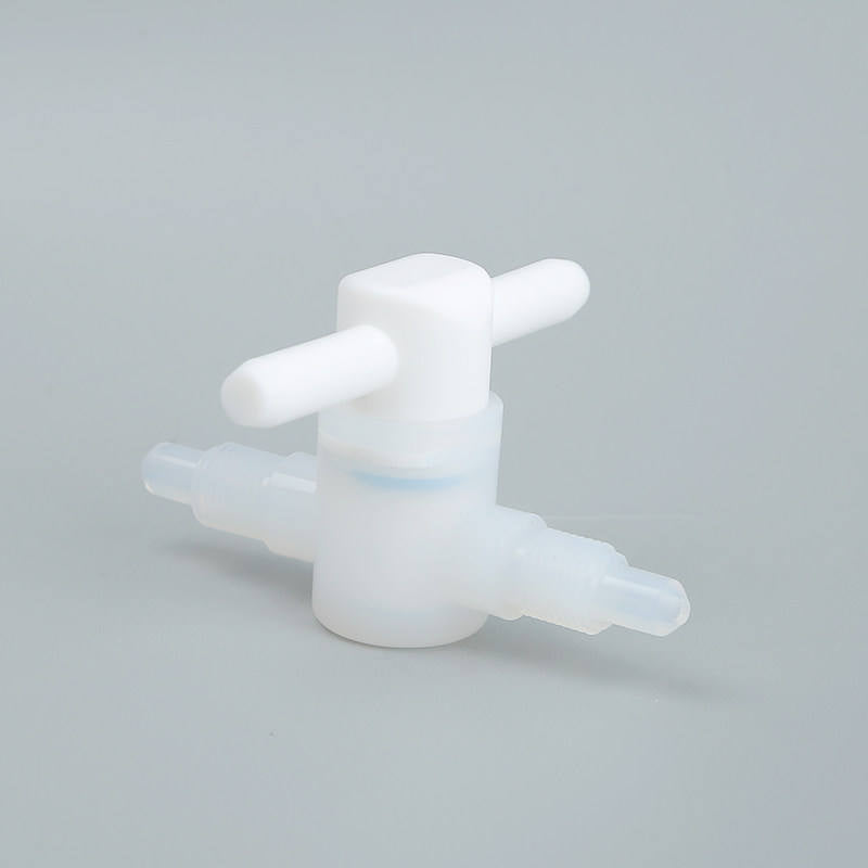 PFA Plug Valve, 1/2 in Flared