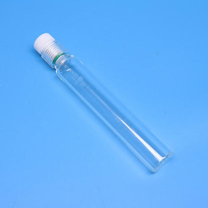 Glass Pressure Reaction Tube with PTFE Screw Plug, Flat Bottom