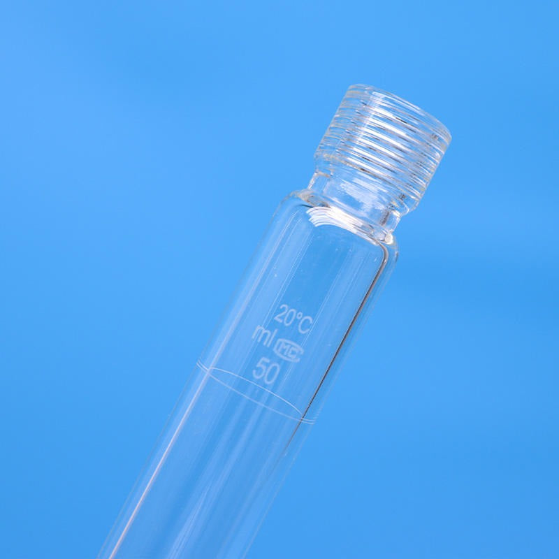 Glass Pressure Reaction Tube with PTFE Screw Plug, Flat Bottom