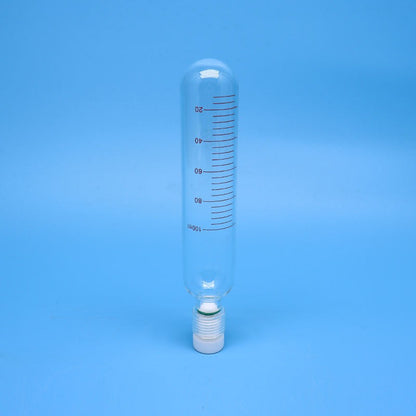 Glass Pressure Reaction Tube with PTFE Screw Plug, Flat Bottom