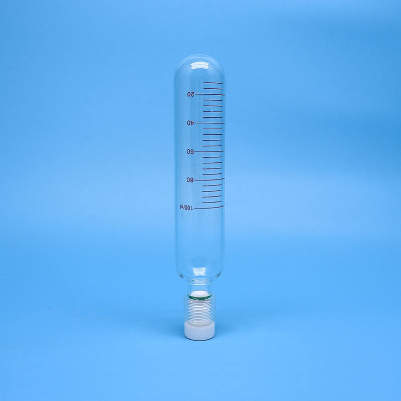 Glass Pressure Reaction Tube with PTFE Screw Plug, Round Bottom