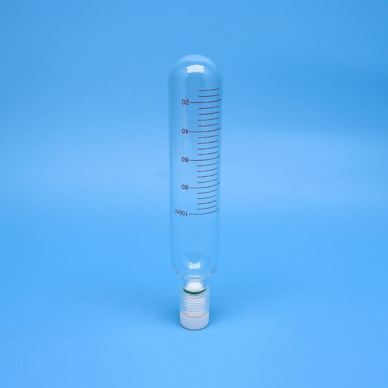 Glass Pressure Reaction Tube with PTFE Screw Plug, Round Bottom