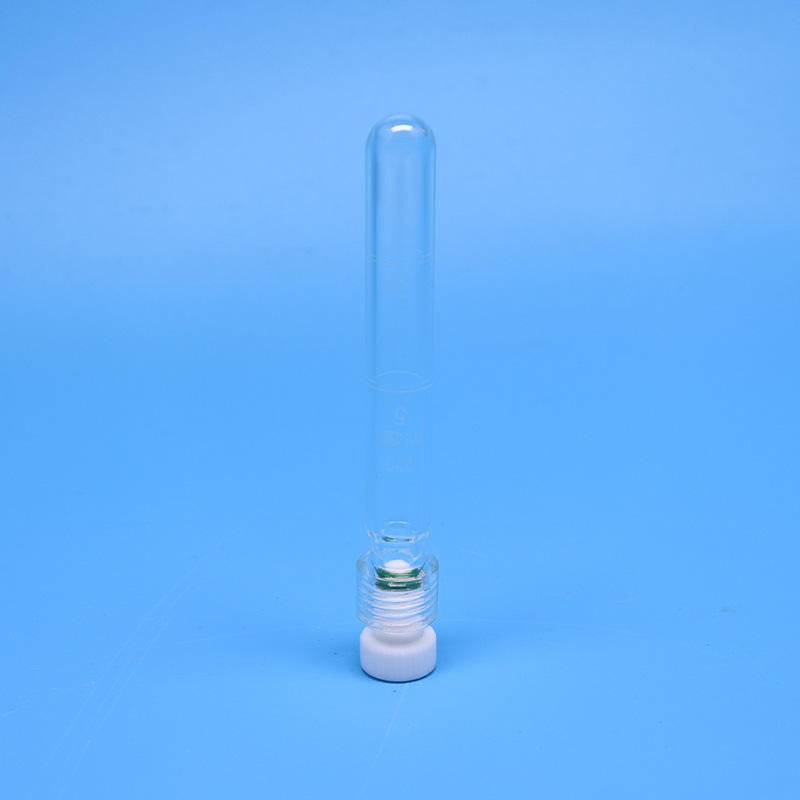 Glass Pressure Reaction Tube with PTFE Screw Plug, Round Bottom