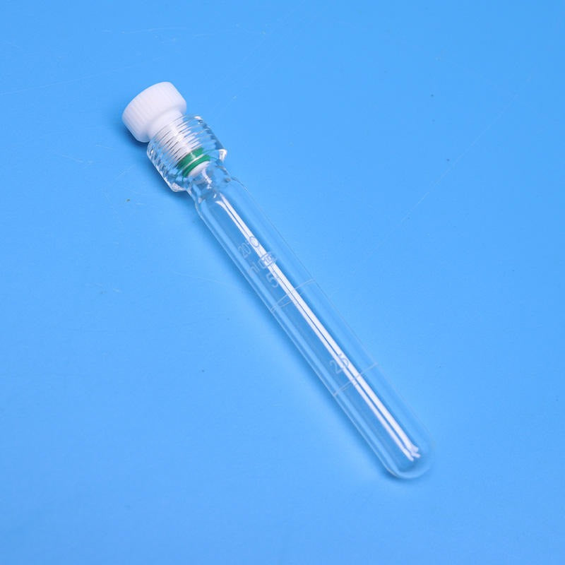 Glass Pressure Reaction Tube with PTFE Screw Plug, Round Bottom