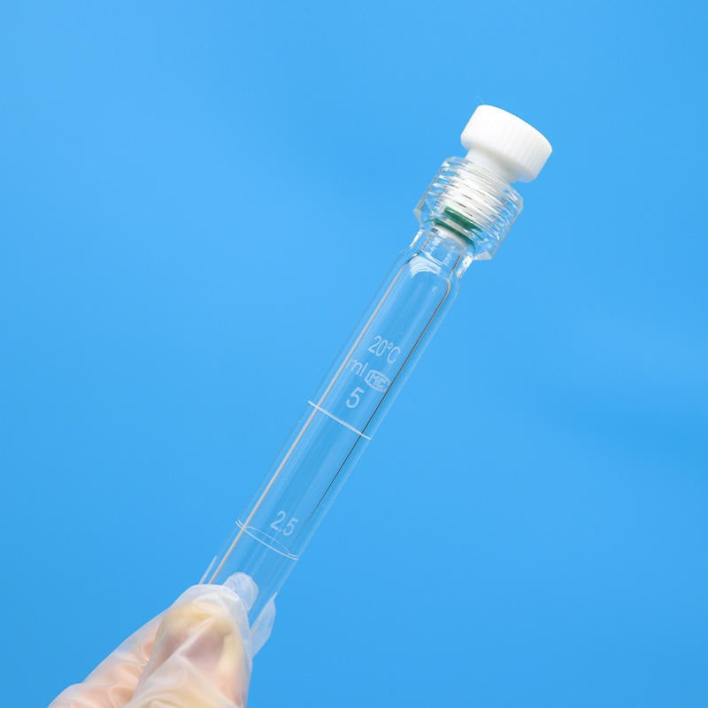 Glass Pressure Reaction Tube with PTFE Screw Plug, Round Bottom