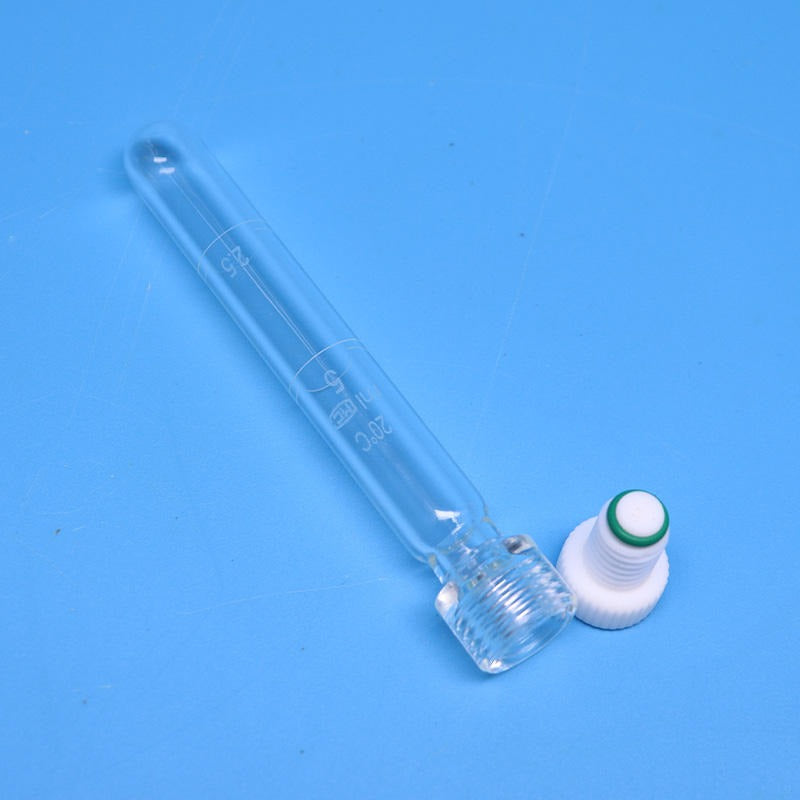 Glass Pressure Reaction Tube with PTFE Screw Plug, Round Bottom