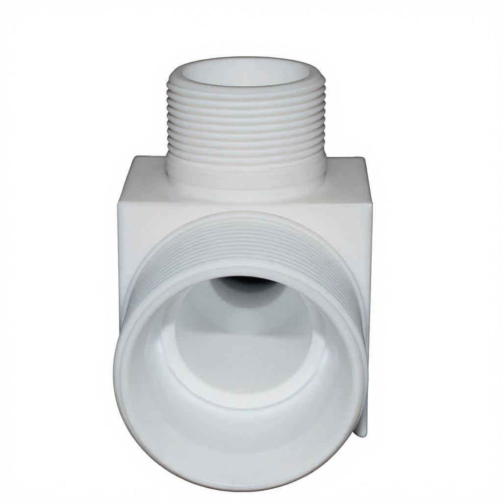 PTFE Male-Threaded Tee Connector