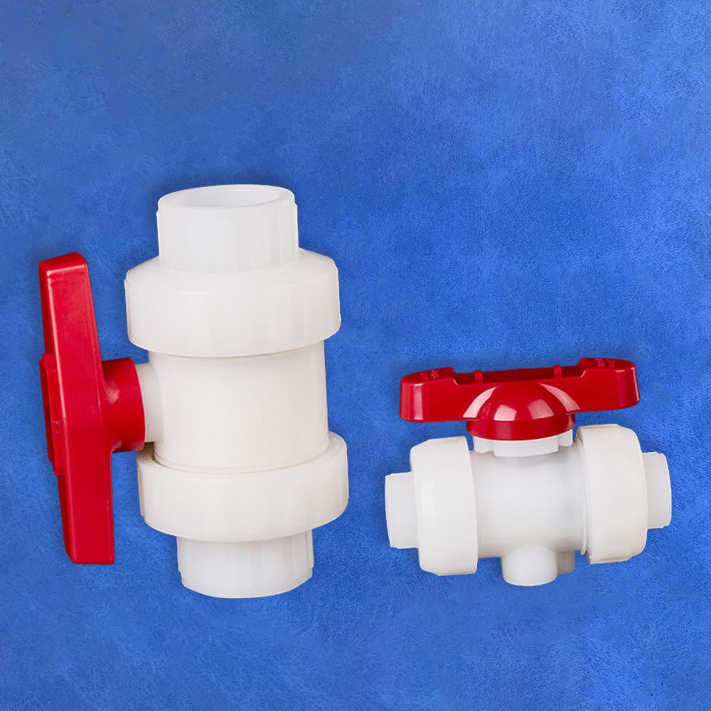 PVDF Flanged Ball Valve with Actuator Mount