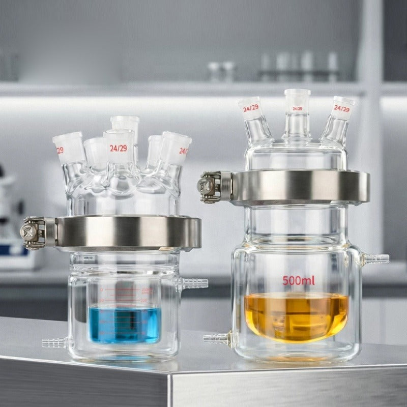 Jacketed Glass Reactor Vessel, Open Type