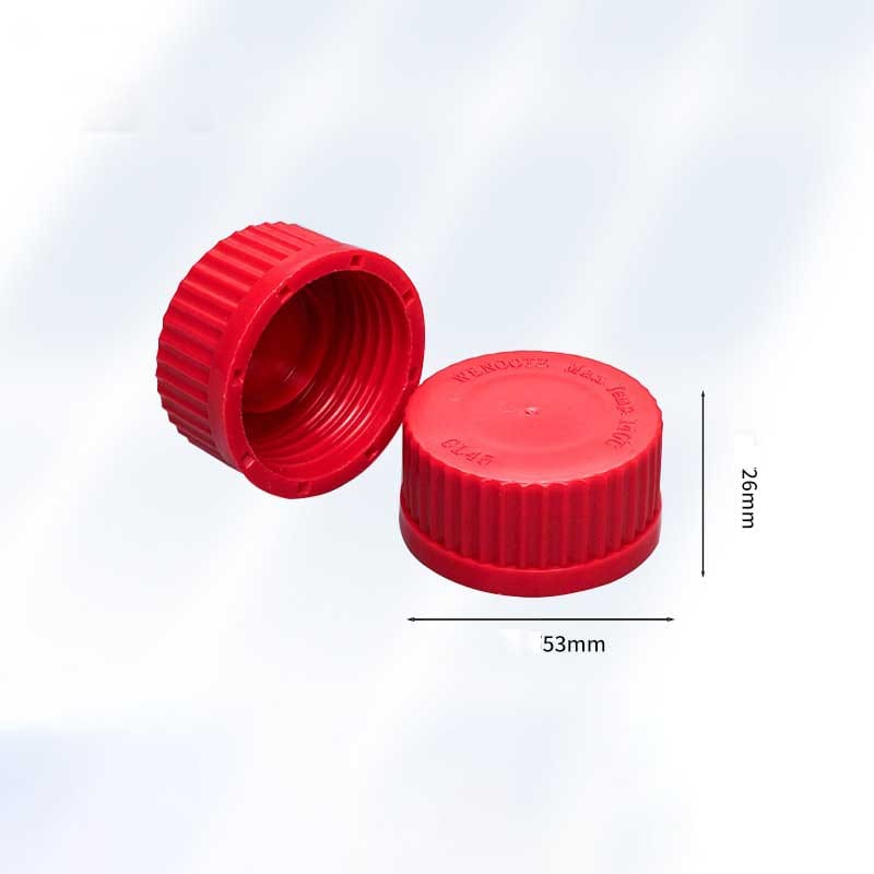 PP GL45 Screw Solid Cap with Grip Tabs, Pack of 10
