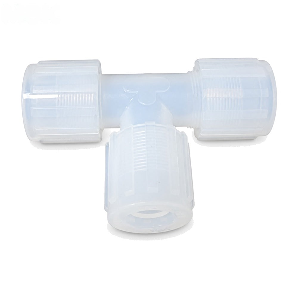 PFA Reducing Tee Connector, Flared