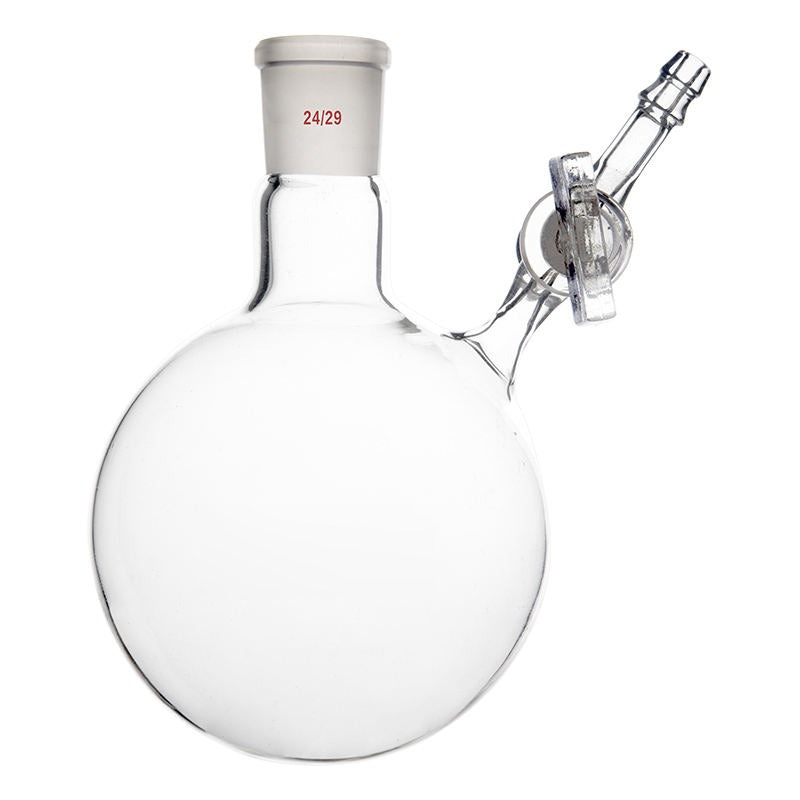 Round-Bottom Reaction Flask with PTFE Stopcock