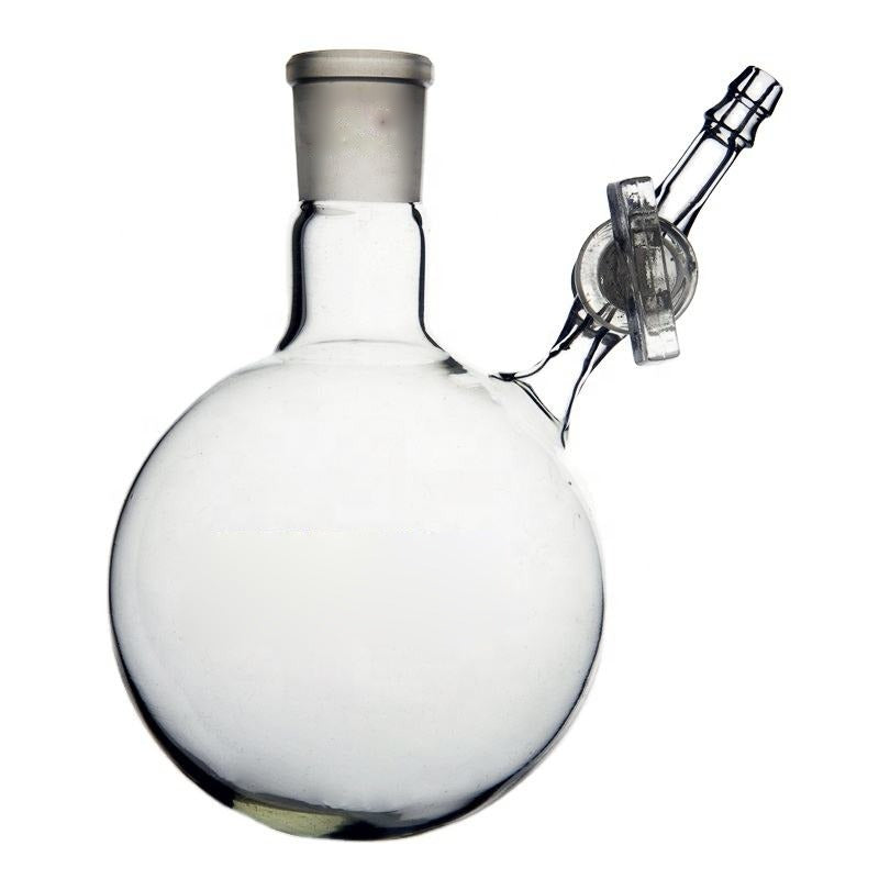 Single-Neck Round-Bottom Reaction Flask with Side Glass Stopcock