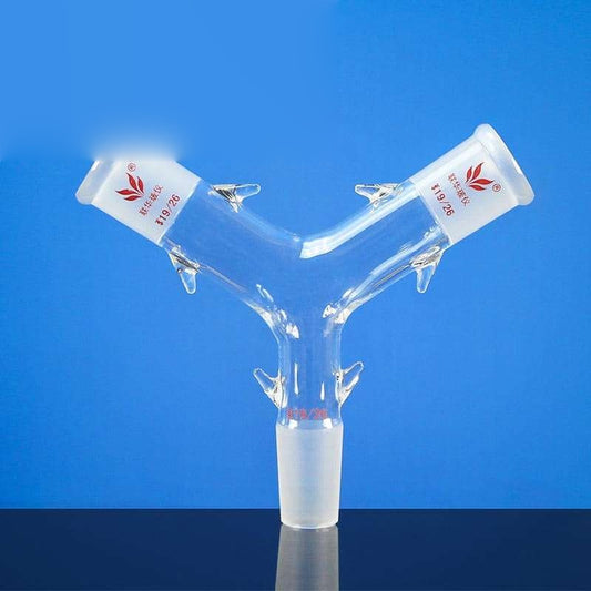 Schlenk 3-way adapter with 2 socket and 1 cone